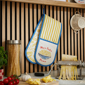 Ulster Weavers Pasta Lovers Club Double Oven Glove Yellow