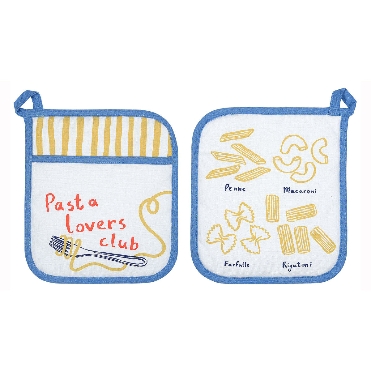 Ulster Weavers Pasta Lovers Club Thermal Pot Mitt Oven Glove Yellow