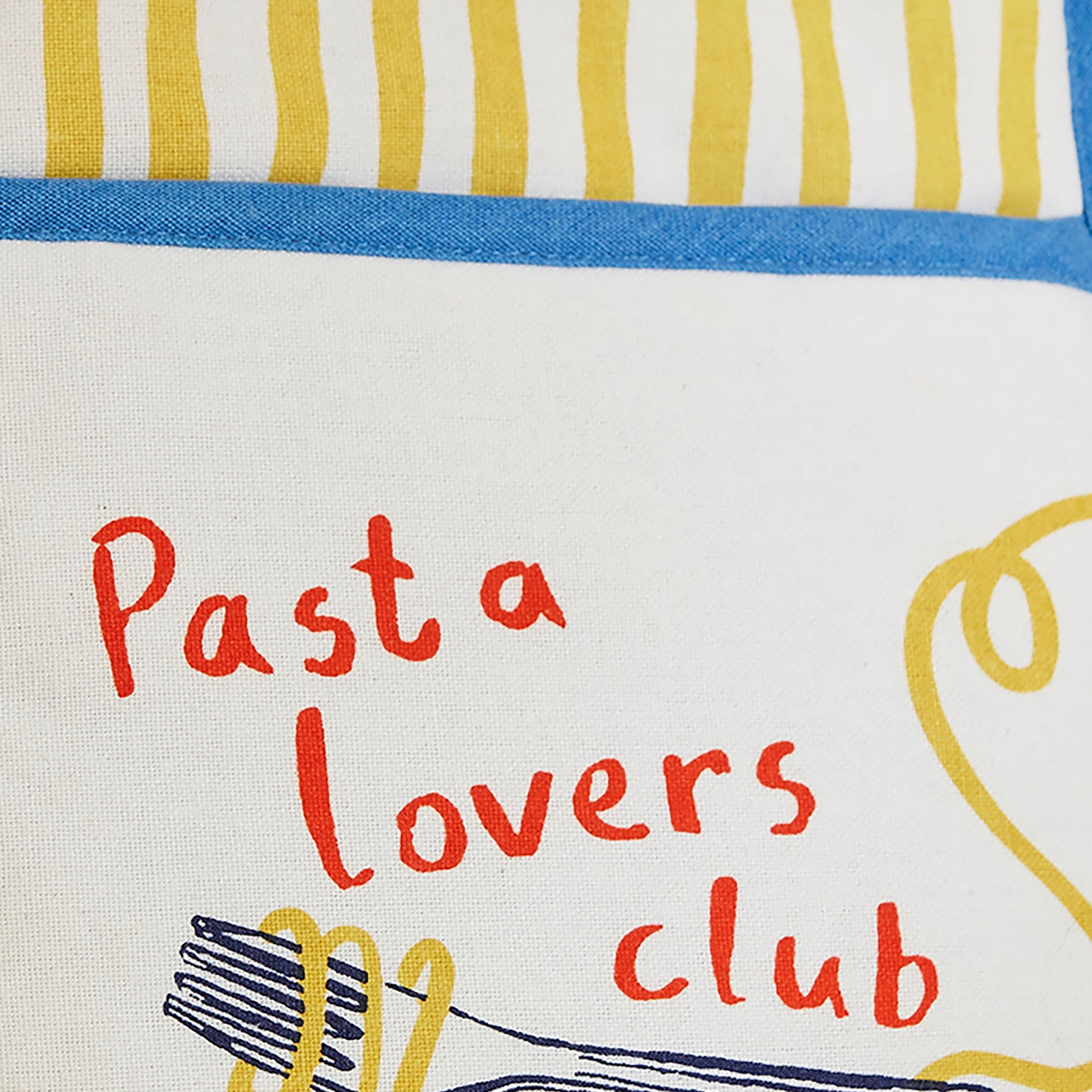 Ulster Weavers Pasta Lovers Club Thermal Pot Mitt Oven Glove Yellow