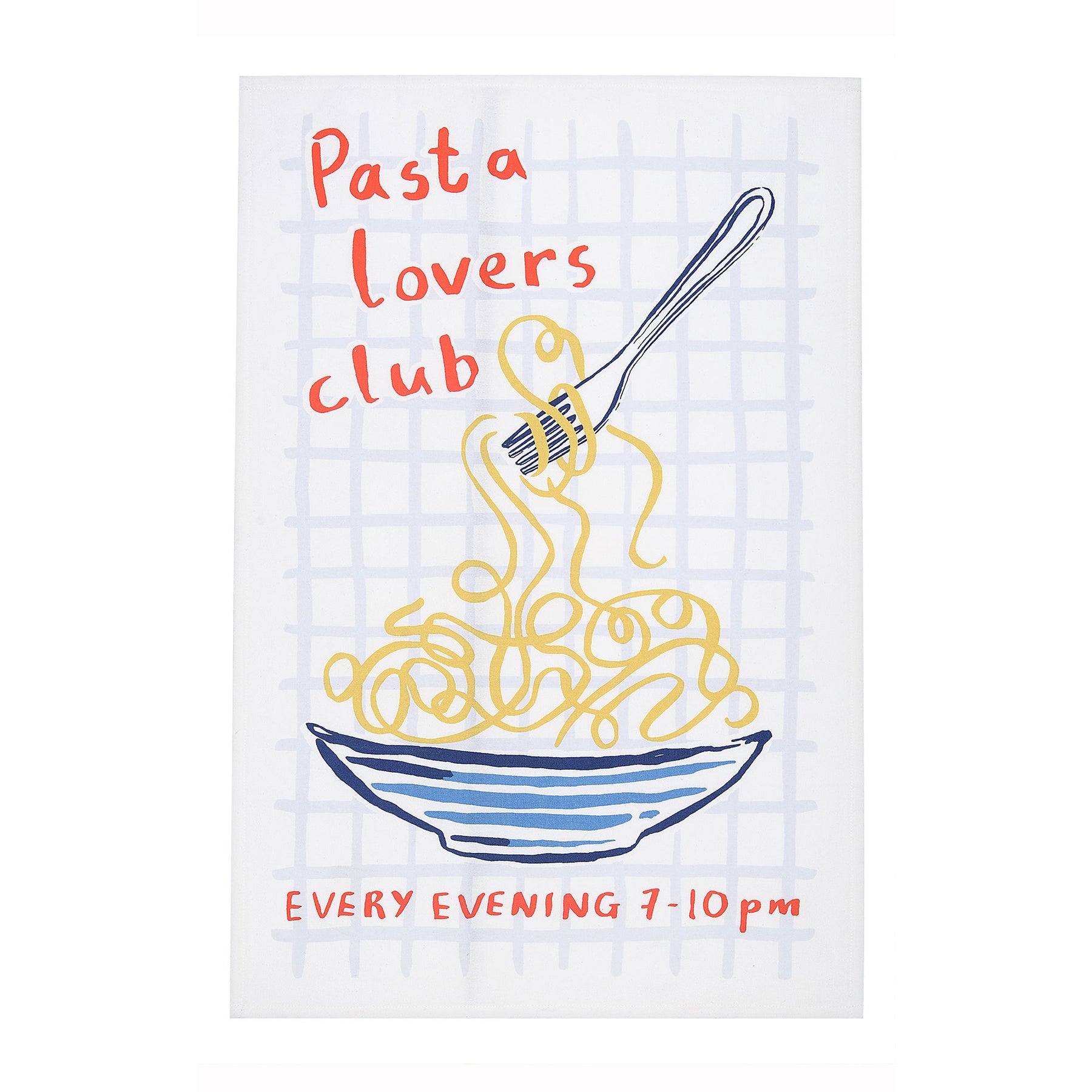 Ulster Weavers Pasta Lovers Club Cotton Tea Towel Yellow