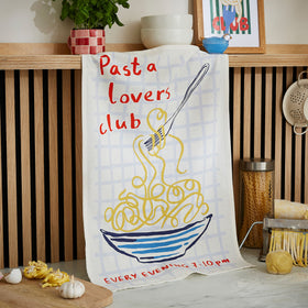 Ulster Weavers Pasta Lovers Club Cotton Tea Towel Yellow