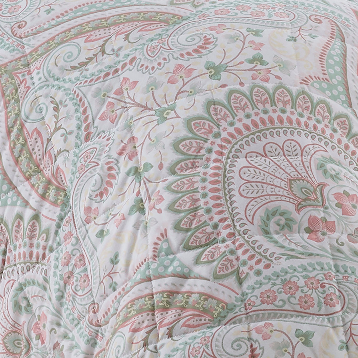 Dreams & Drapes Palais Damask Print Bedspread 190cm x 230cm Green