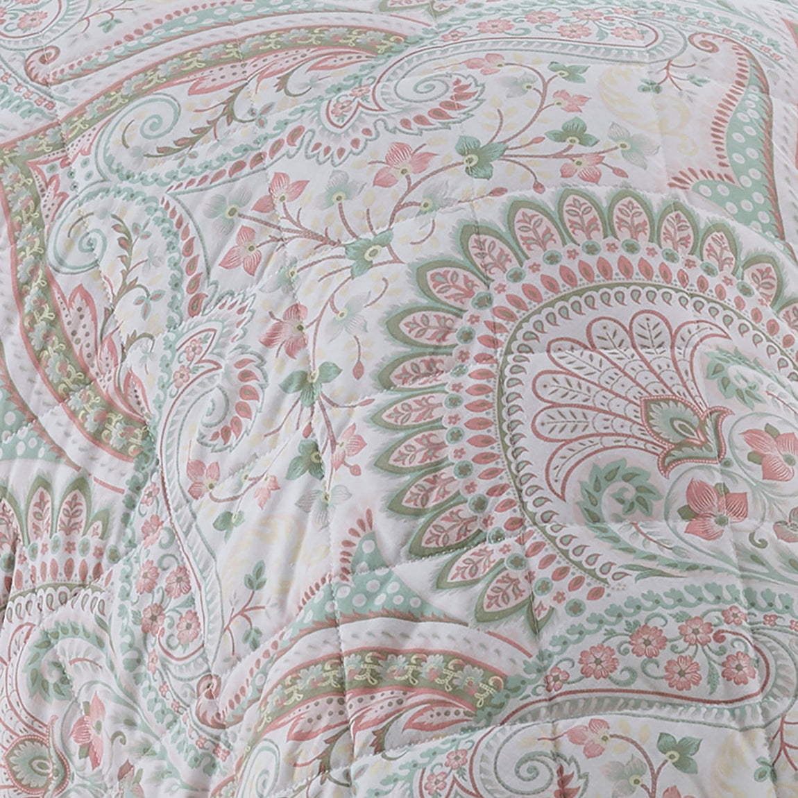 Dreams & Drapes Palais Damask Print Bedspread 190cm x 230cm Green