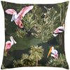 Platalea Botanical Outdoor Filled Cushion 43cm x 43cm Bottle Green