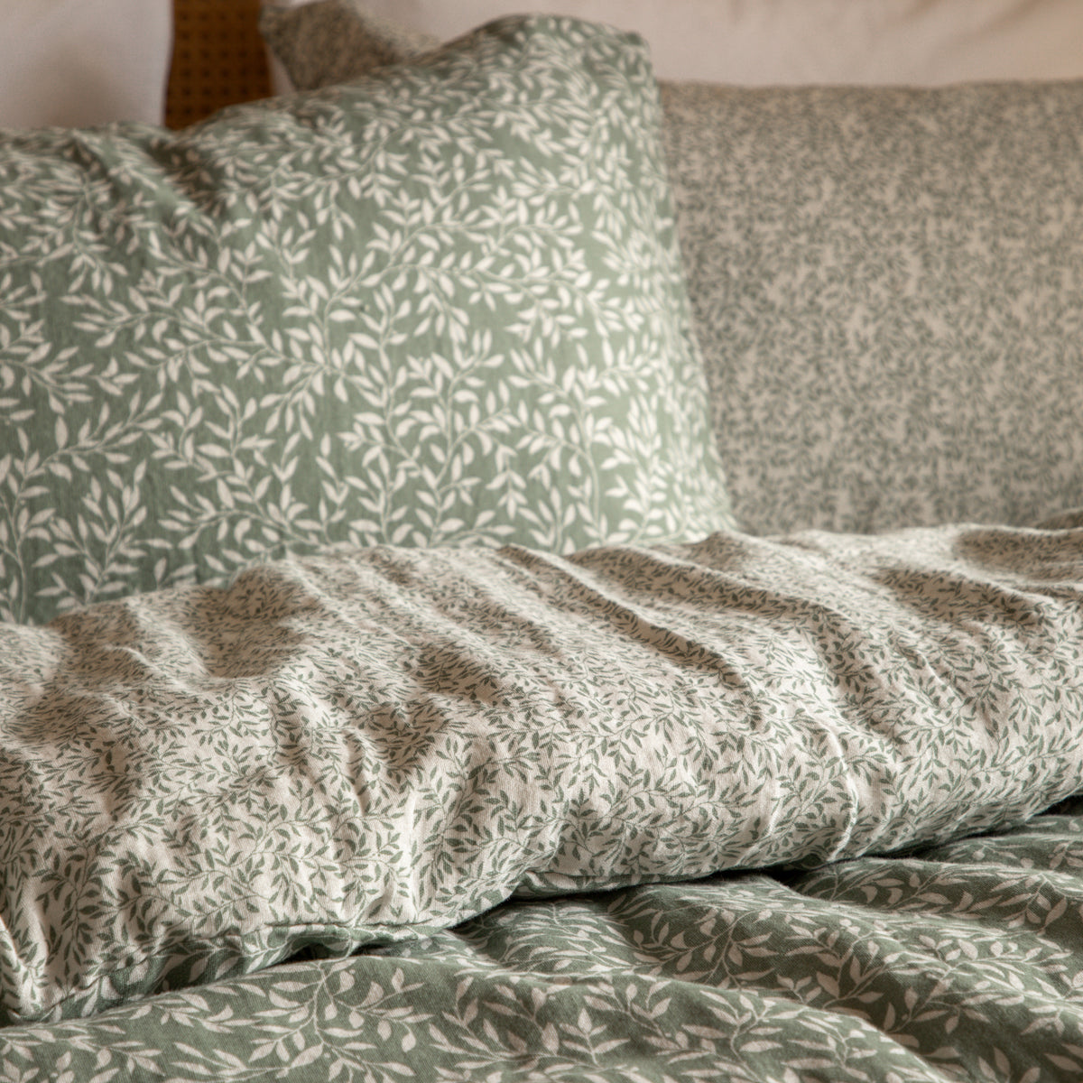 Yard Perrie Leaf Muslin Duvet Cover Bedding Set Forest