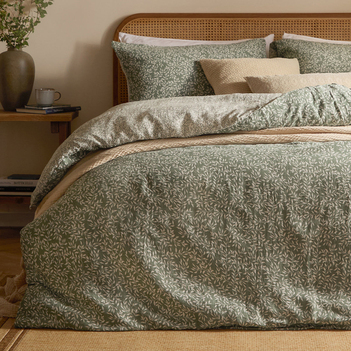 Yard Perrie Leaf Muslin Duvet Cover Bedding Set Forest