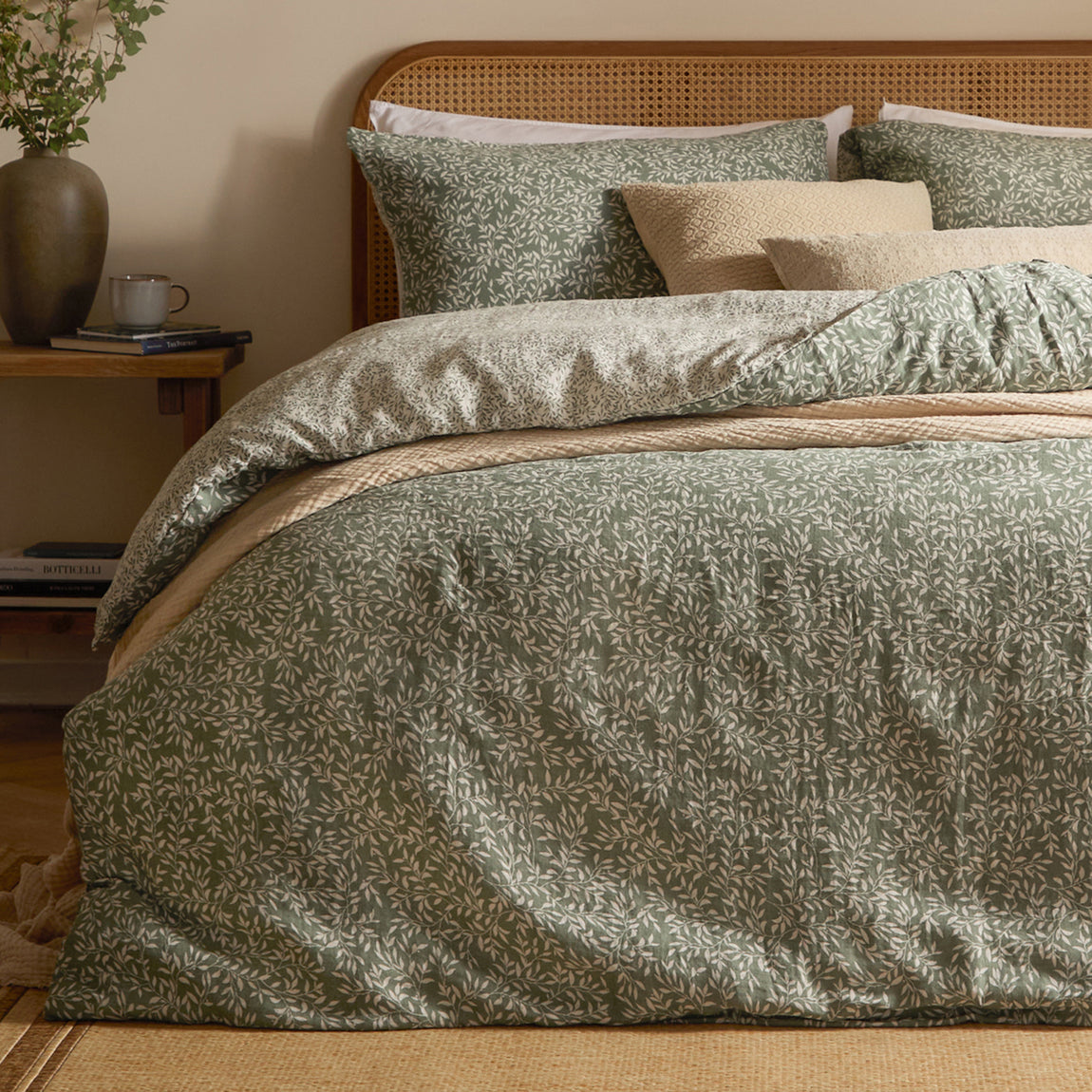 Yard Perrie Leaf Muslin Duvet Cover Bedding Set Forest