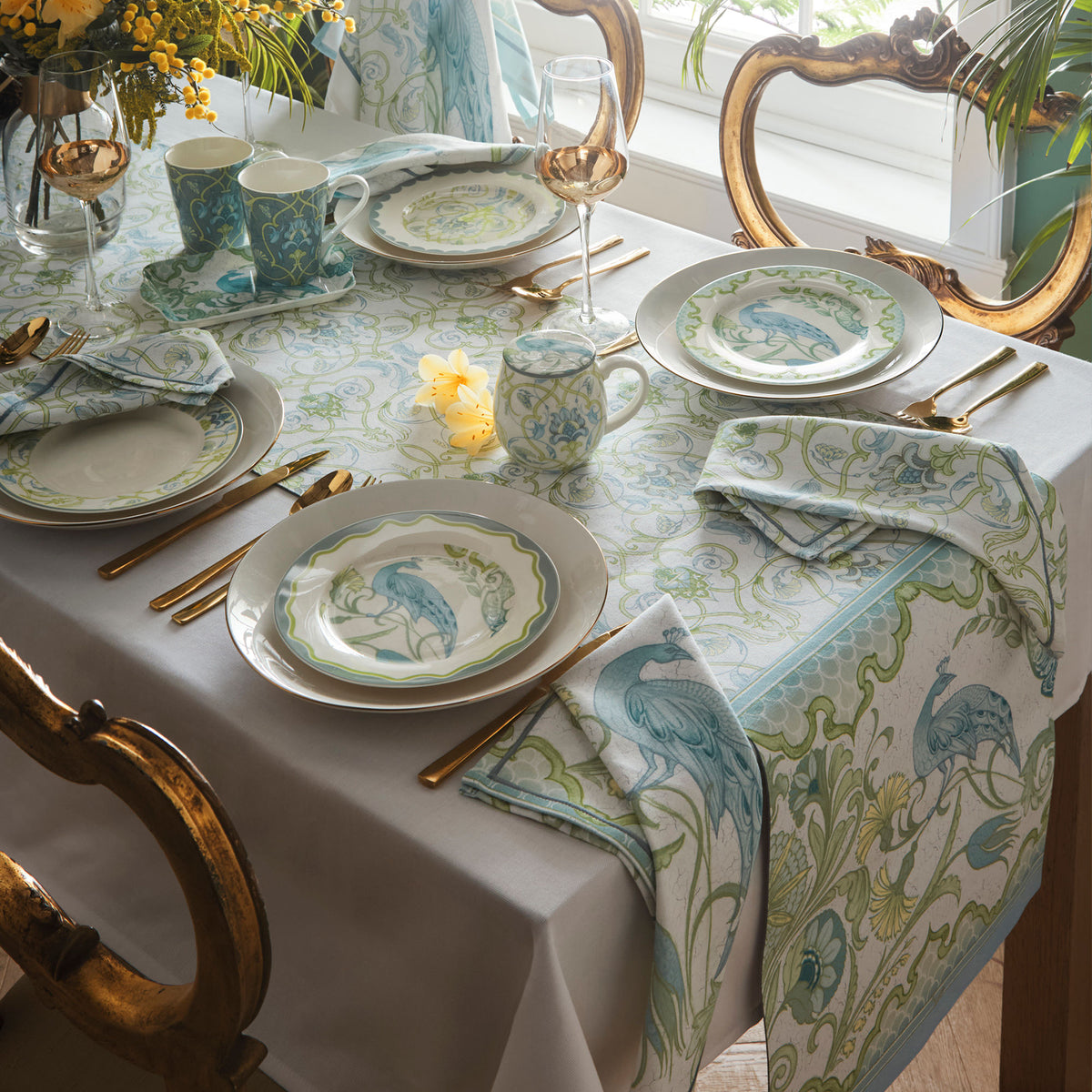 Laurence Llewelyn-Bowen Palm Court Porcelain 4 Pack Side Plates Multi