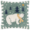 Furn Polar Bear Tufted 45cm x 45cm Filled Cushion Frosty Blue