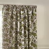 Pomegranate Floral Jacquard Ready Made Pencil Pleat Curtains Green