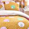 Peter Rabbit Dotty Spotted Reversible Duvet Cover Bedding Set Ochre