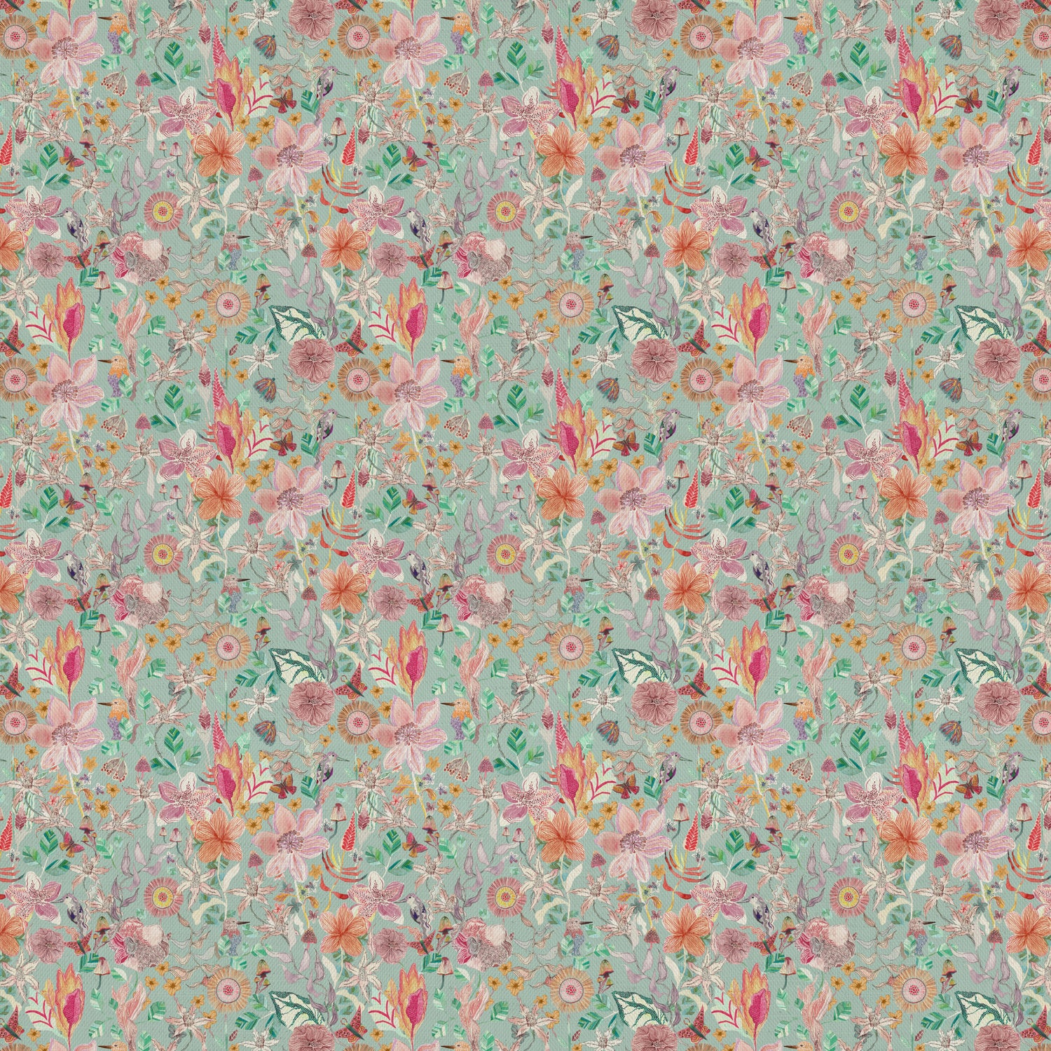 Voyage Maison Primrose Fabric Duck Egg Blue