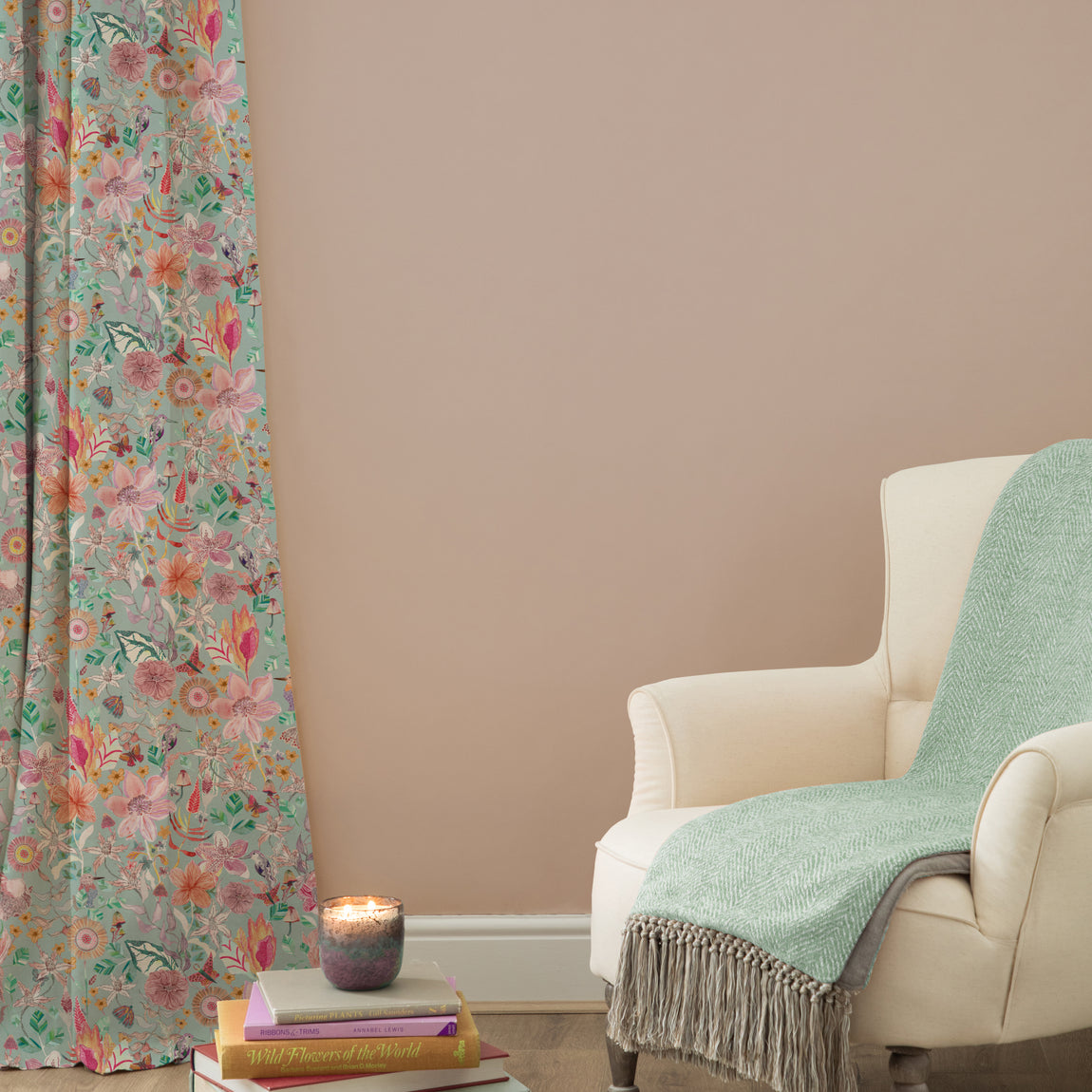 Voyage Maison Primrose Fabric Duck Egg Blue
