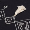 furn. Pritta Cotton Embroidered Tasselled 40cm x 60cm Filled Boudoir Black