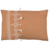 furn. Pritta Cotton Embroidered Tasselled 40cm x 60cm Filled Boudoir Cinnamon