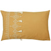 furn. Pritta Cotton Embroidered Tasselled 40cm x 60cm Filled Boudoir Mustard