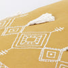 furn. Pritta Cotton Embroidered Tasselled 40cm x 60cm Filled Boudoir Mustard