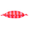 Furn Palm Royale Stripe Ruffle Printed Outdoor Filled Cushion 50cm x 50cm Pink Red