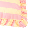 Furn Palm Royale Stripe Ruffle Printed Outdoor Filled Cushion 50cm x 50cm Pink Yellow