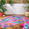 Psychedelic Jungle Outdoor Indoor Washable 120cm x 170cm Rug Pink