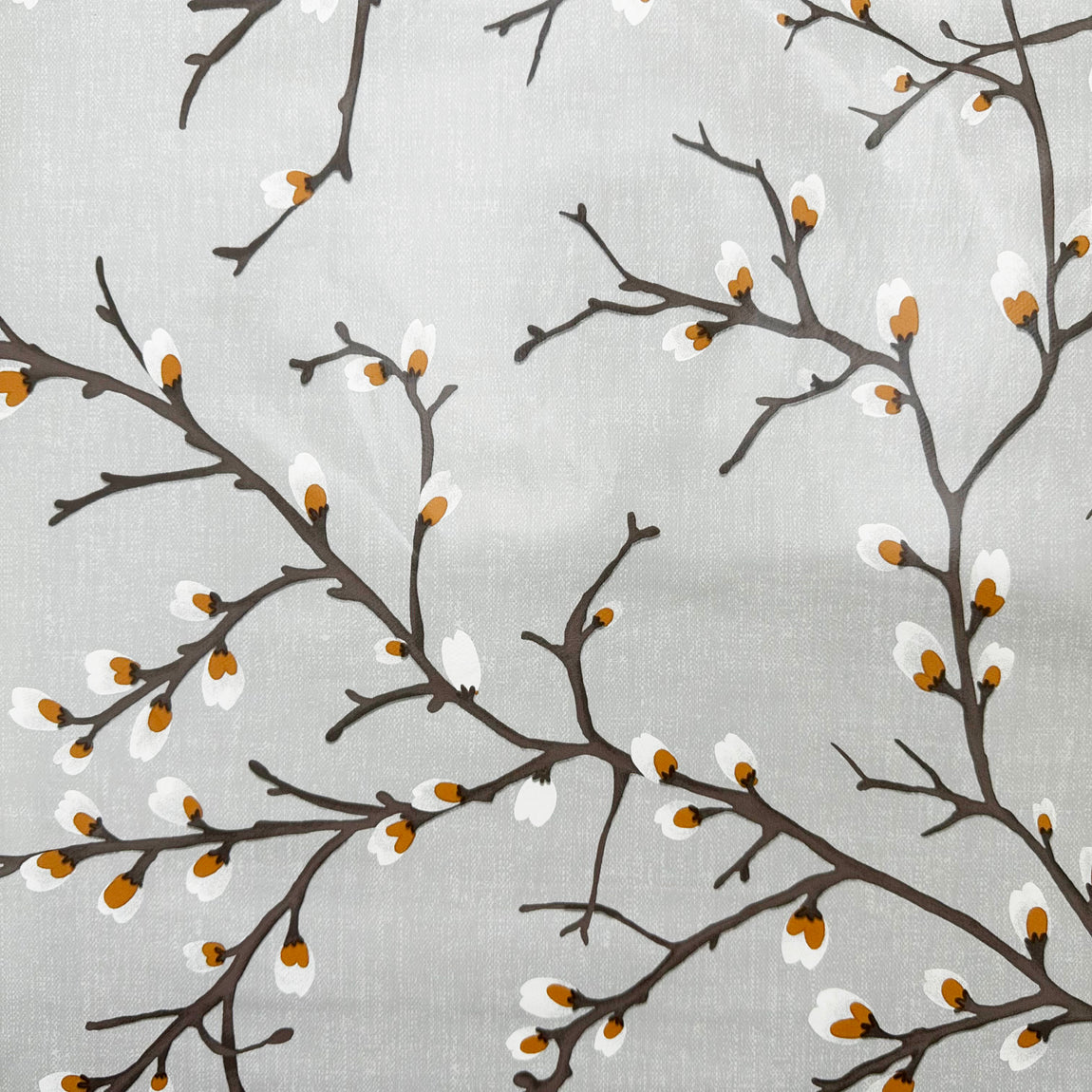 Pussy Willow PVC Fabric Grey