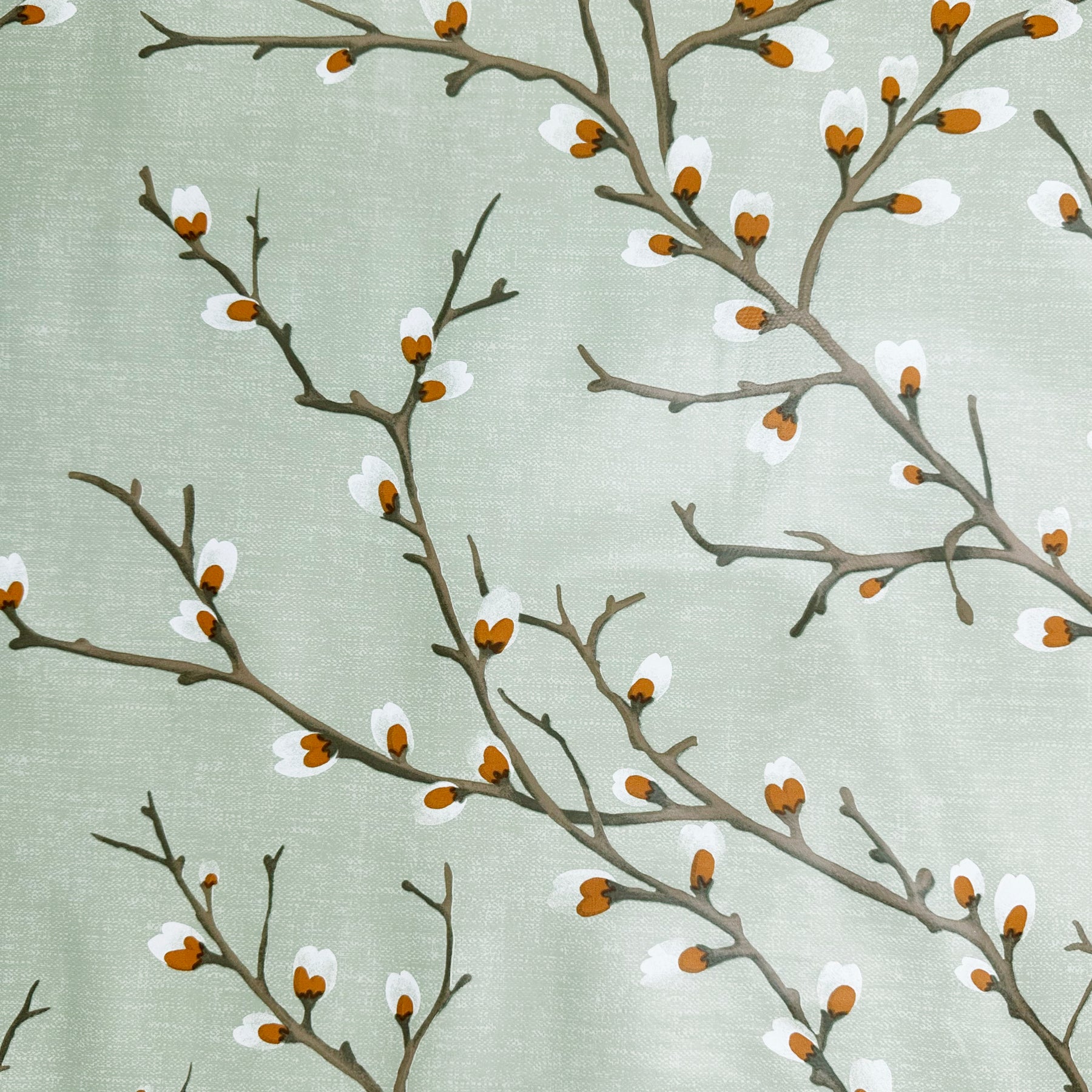 Pussy Willow PVC Fabric Sage