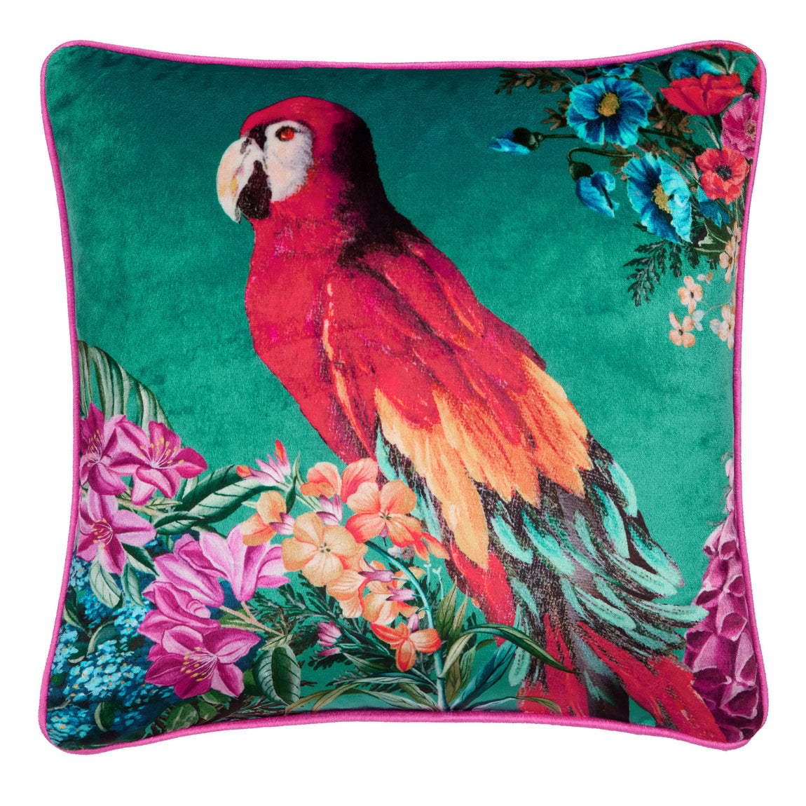 Laurence Llewelyn-Bowen Polly Amorous Velvet Soft Touch Filled Cushion 43cm x 43cm Teal
