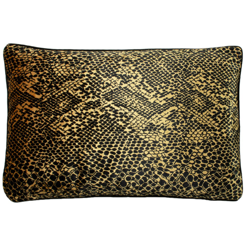Paoletti Python Velvet Jacquard 40cm x 60cm Filled Boudoir Gold
