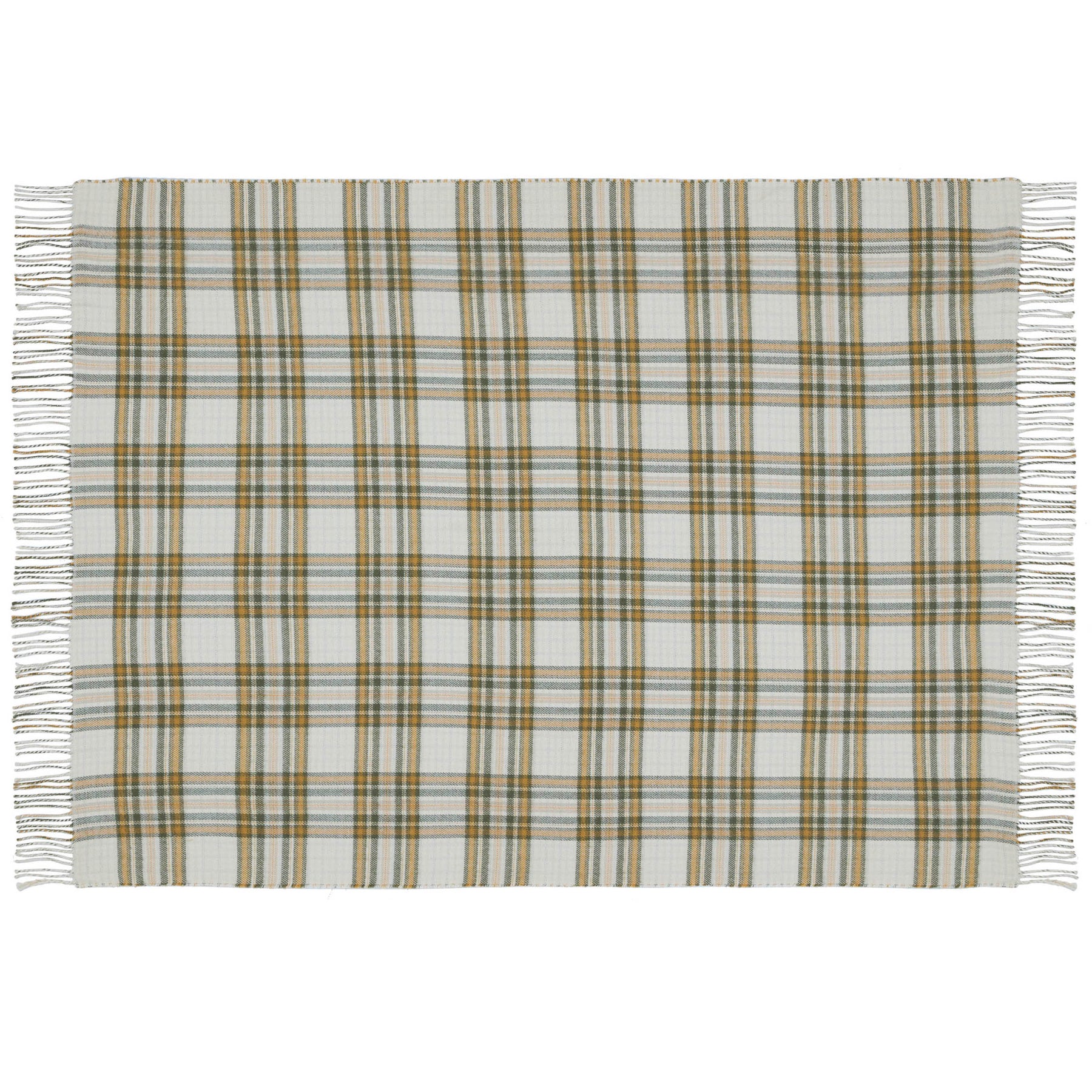 Laura Ashley Padbury Check 150cm x 200cm Throw Olive