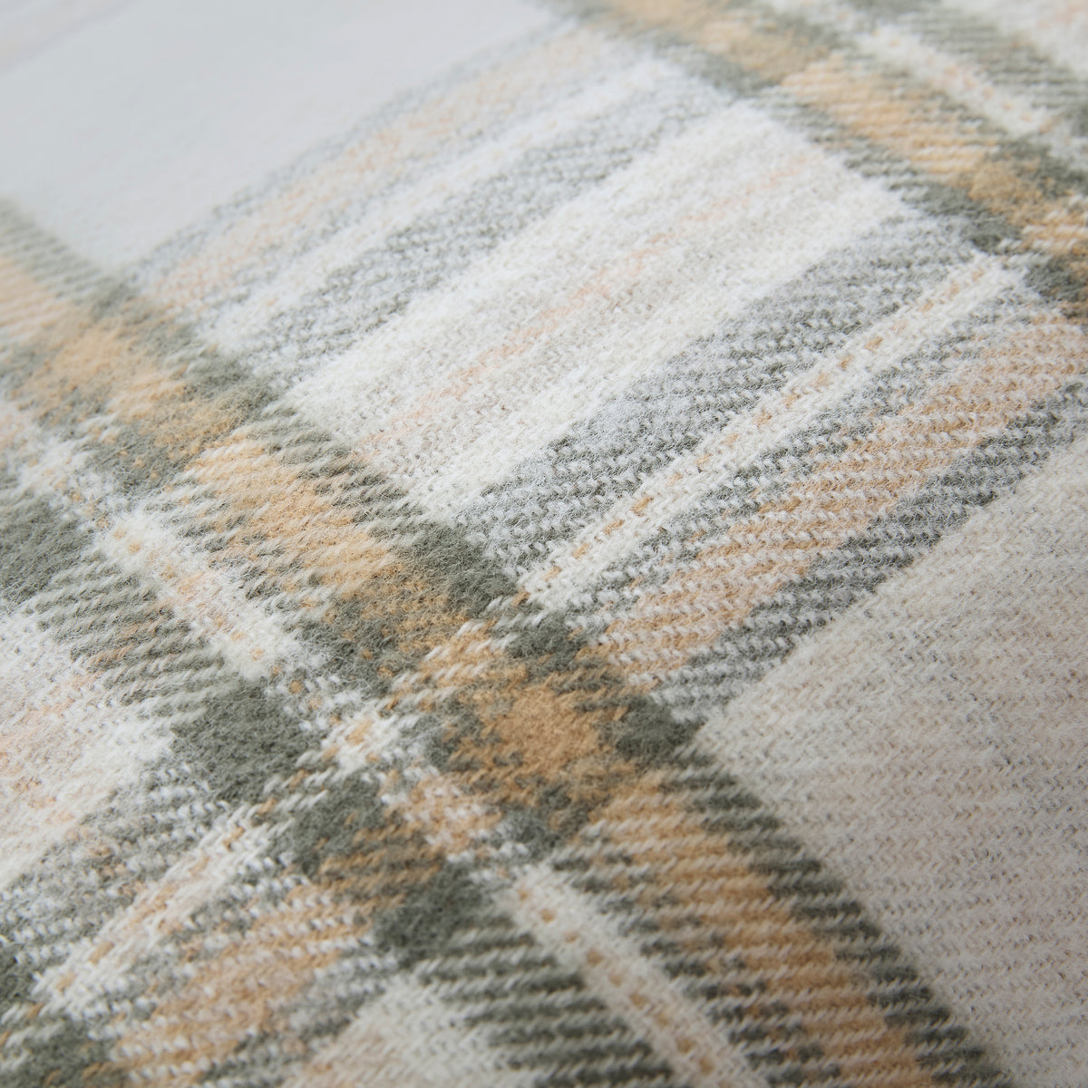 Laura Ashley Padbury Check 45cm x 45cm Filled Cushion Olive