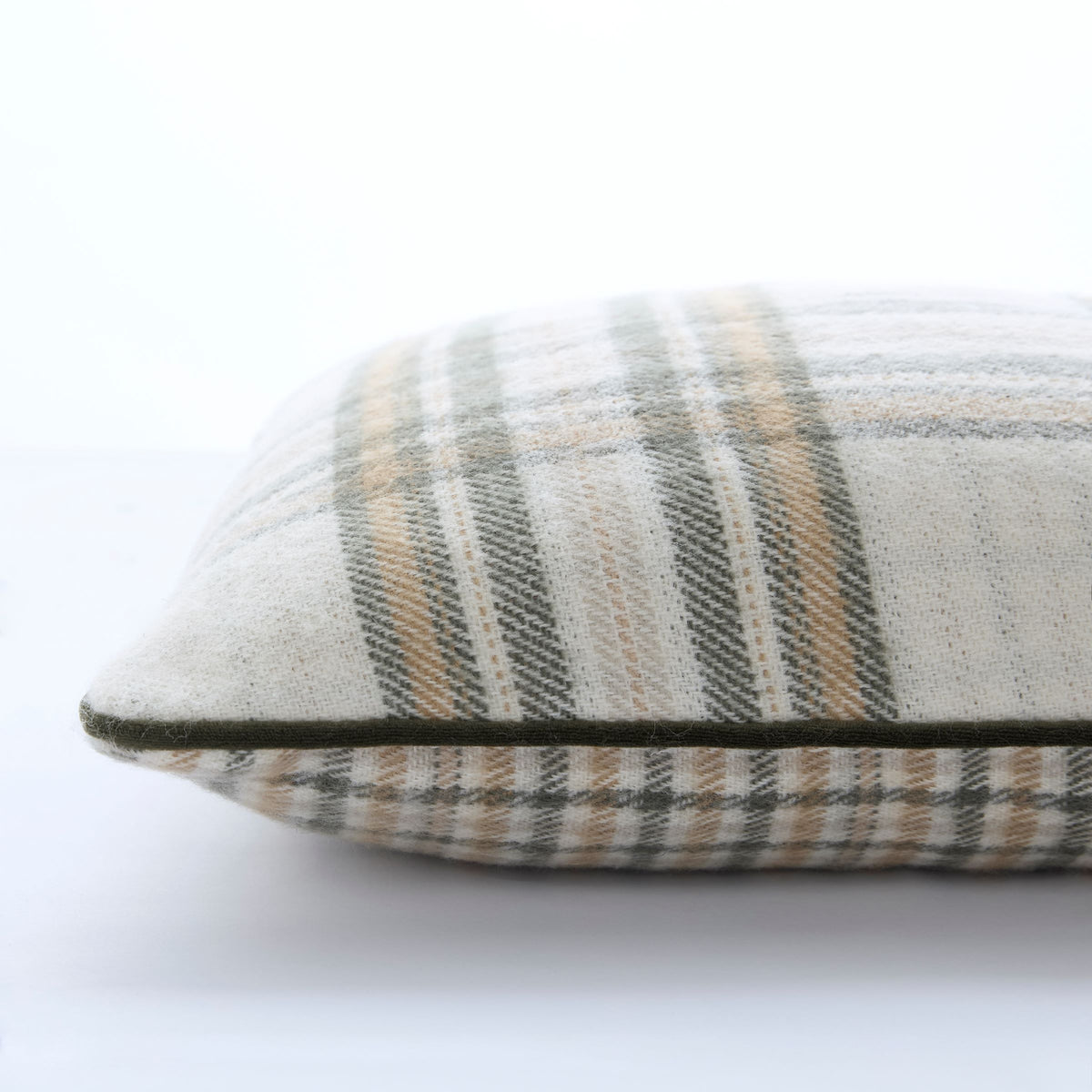 Laura Ashley Padbury Check 45cm x 45cm Filled Cushion Olive