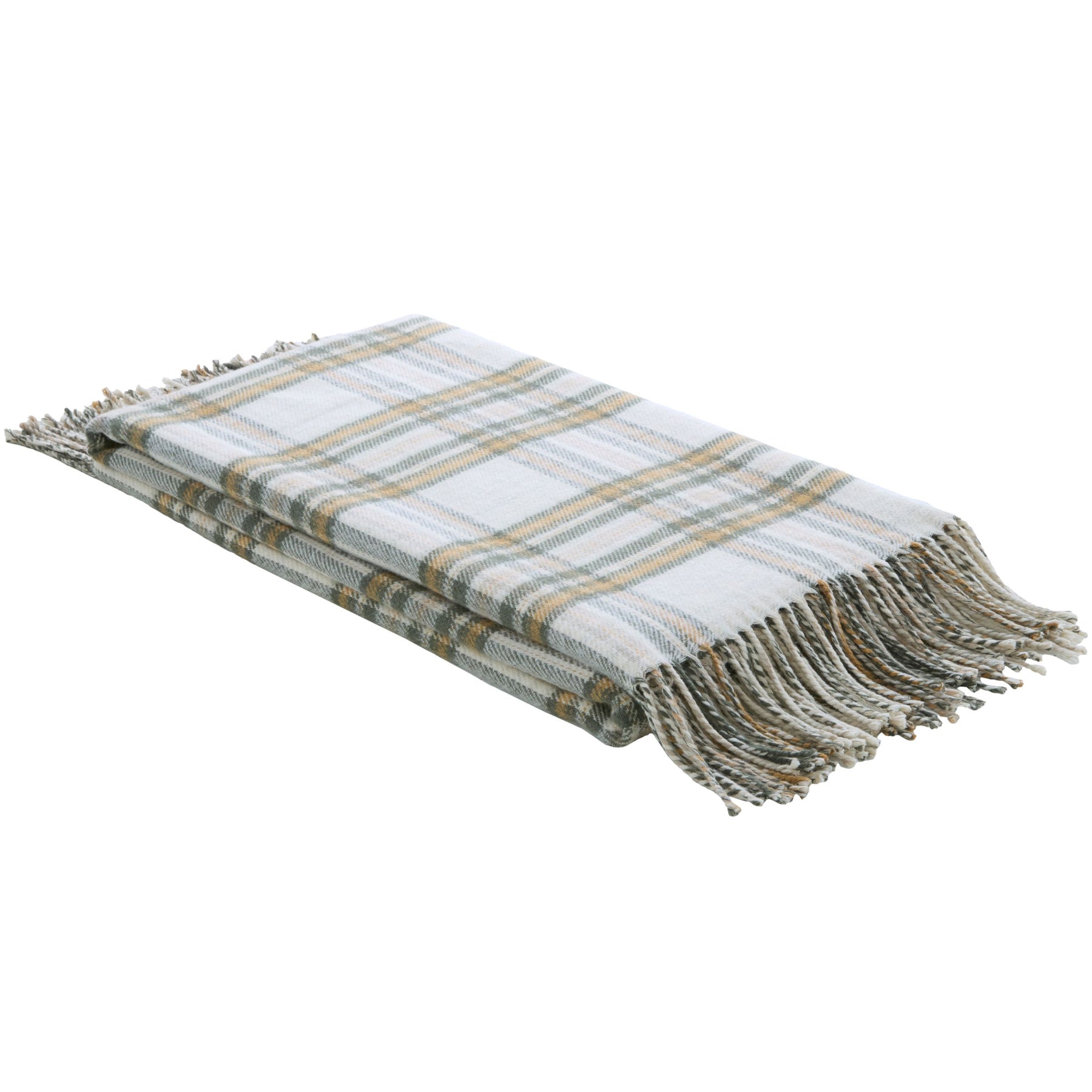 Laura Ashley Padbury Check 150cm x 200cm Throw Olive