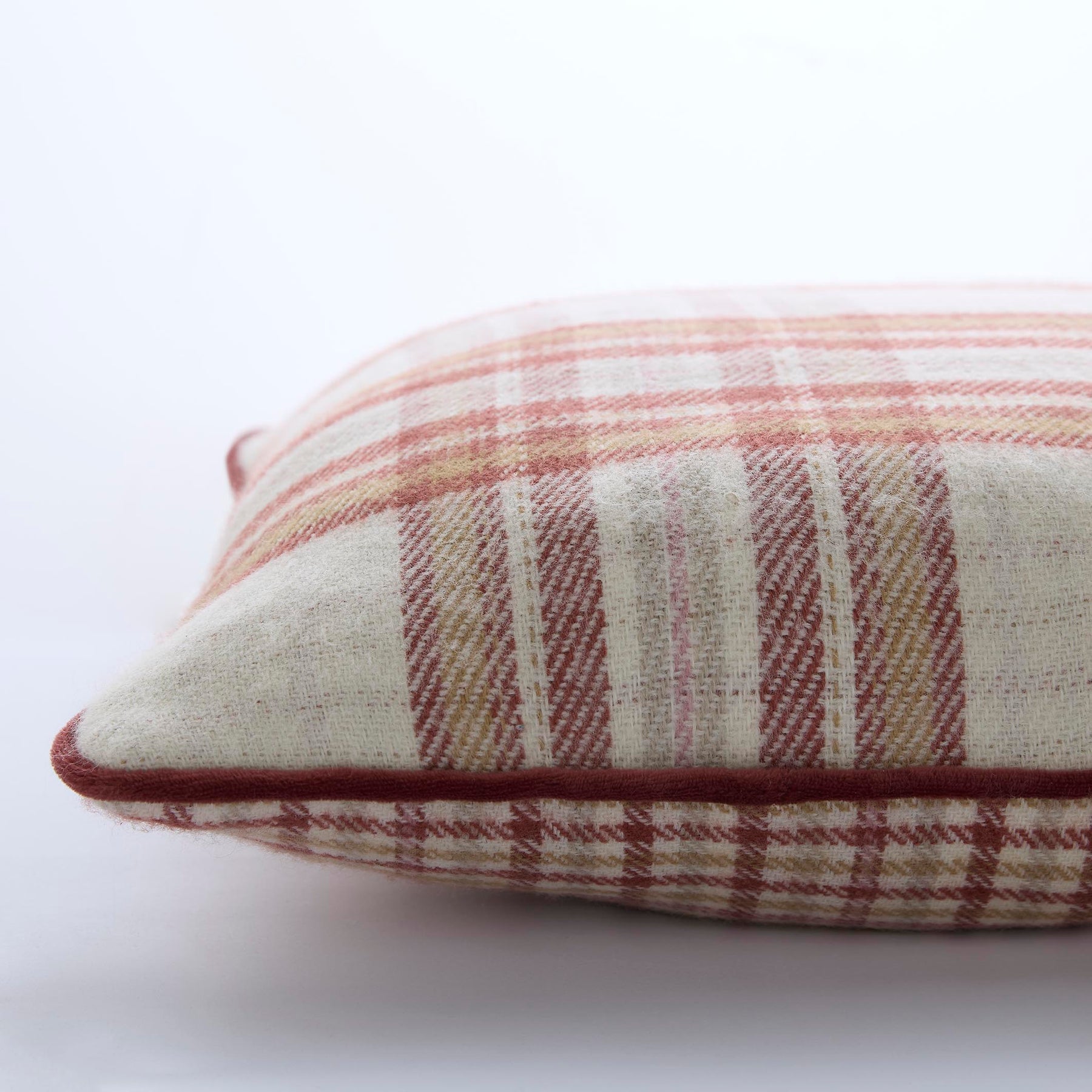 Laura Ashley Padbury Check 45cm x 45cm Filled Cushion Russet