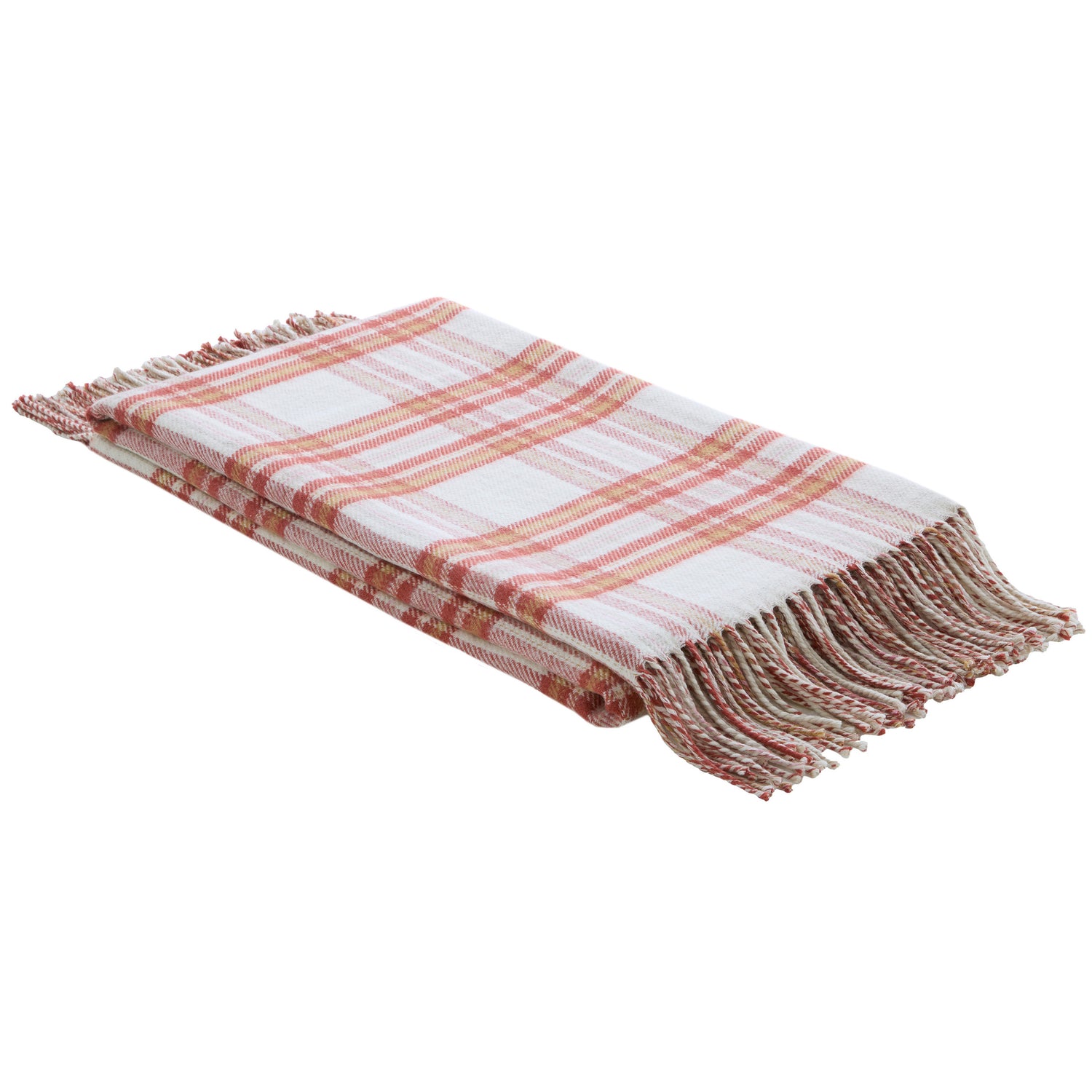 Laura Ashley Padbury Check 150cm x 200cm Throw Russet