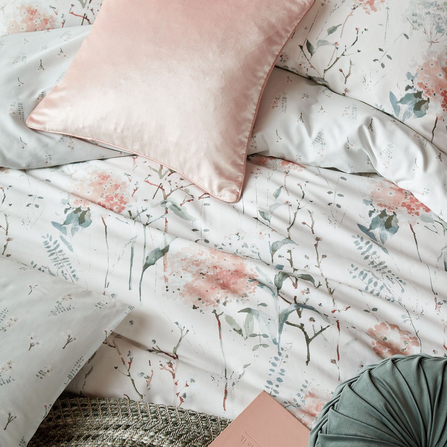 Laura Ashley Pallington Bloom Duvet Cover Bedding Set Plaster Pink