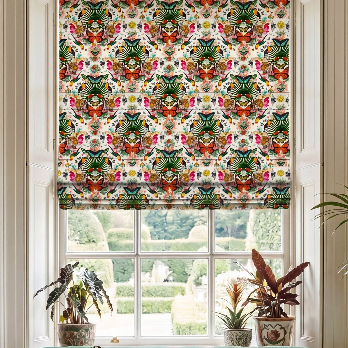 Carrie Neely Paradise Lost Velvet Made To Measure Roman Blind Multi