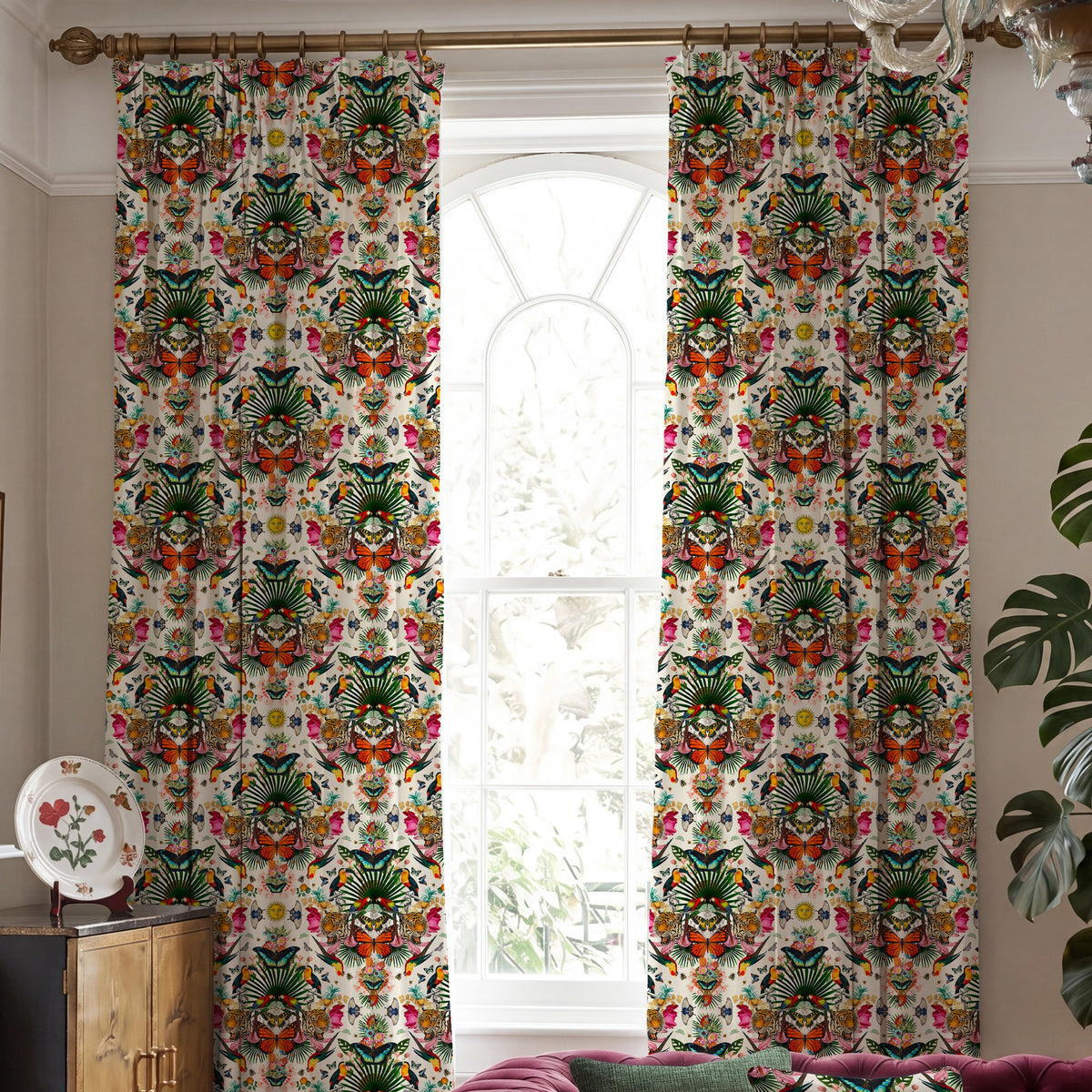 Carrie Neely Paradise Lost Velvet Made To Measure Curtains Multi