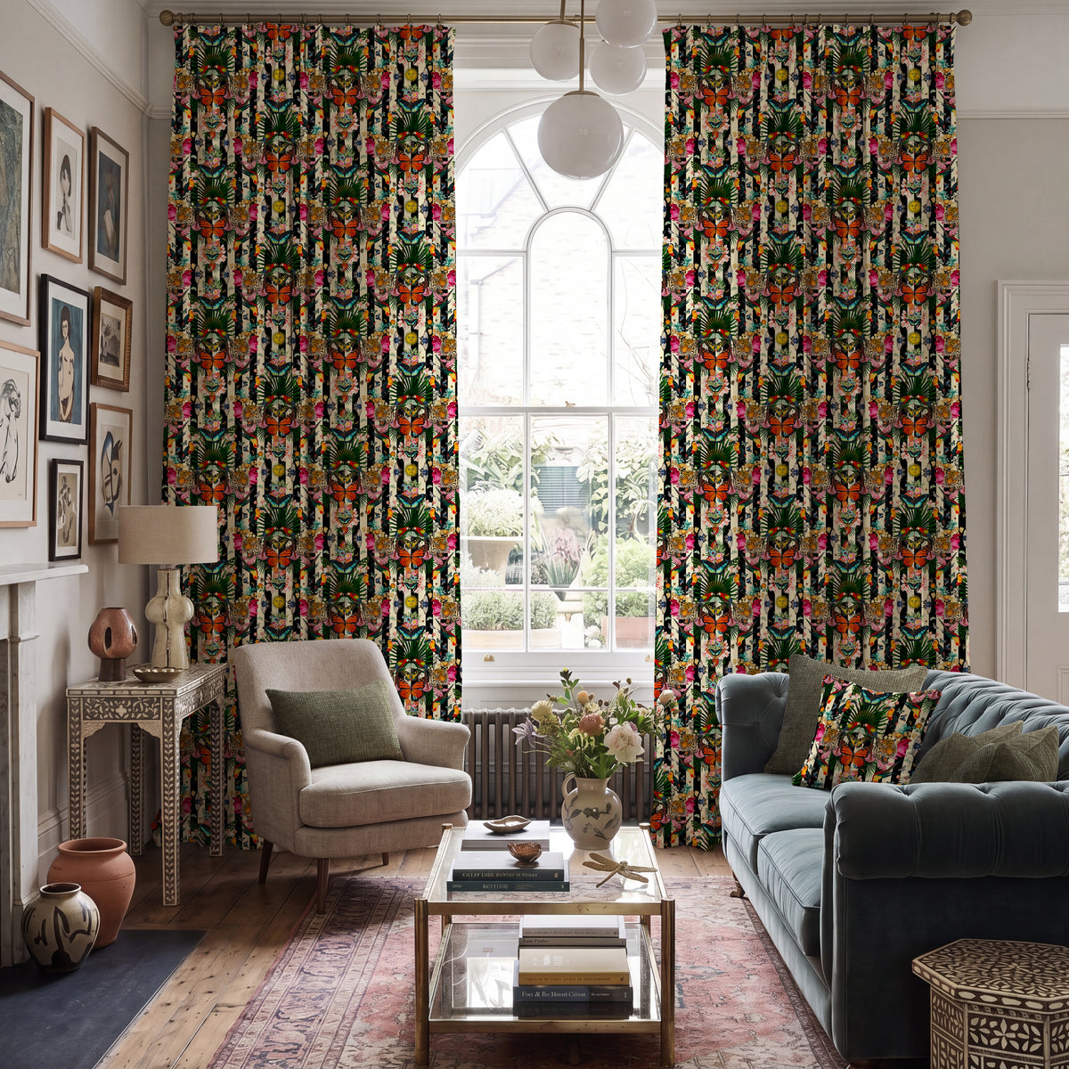 Carrie Neely Paradise Lost Velvet Stripe Made To Measure Roman Blind Zebra