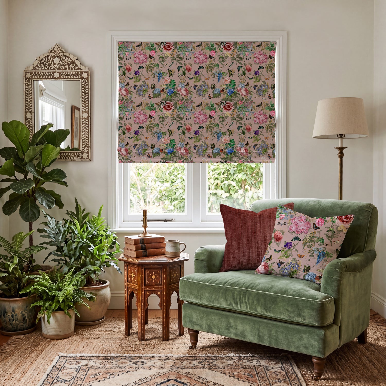 Carrie Neely Paradise Velvet Fabric Blush Pink