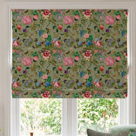 Carrie Neely Paradise Velvet Made To Measure Roman Blind Sage