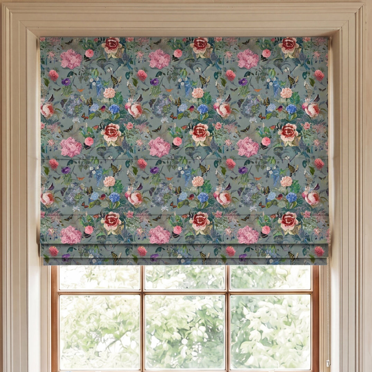 Carrie Neely Paradise Velvet Made To Measure Roman Blind Tiffany