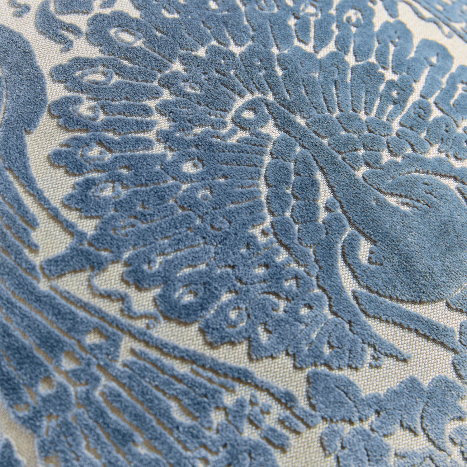 Laura Ashley Peacock Damask 50cm x 50cm Filled Cushion Dusky Seaspray