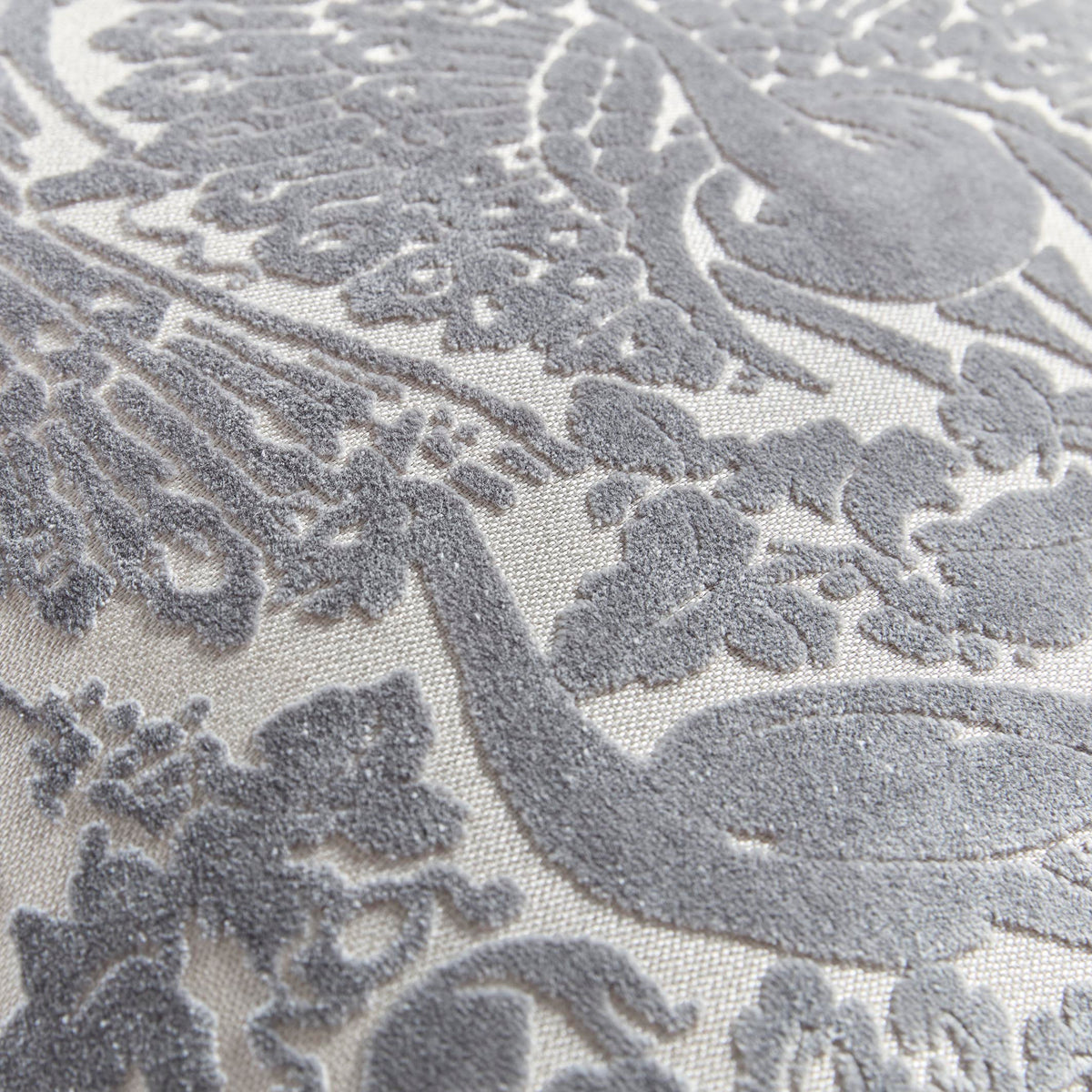 Laura Ashley Peacock Damask 50cm x 50cm Filled Cushion Steel