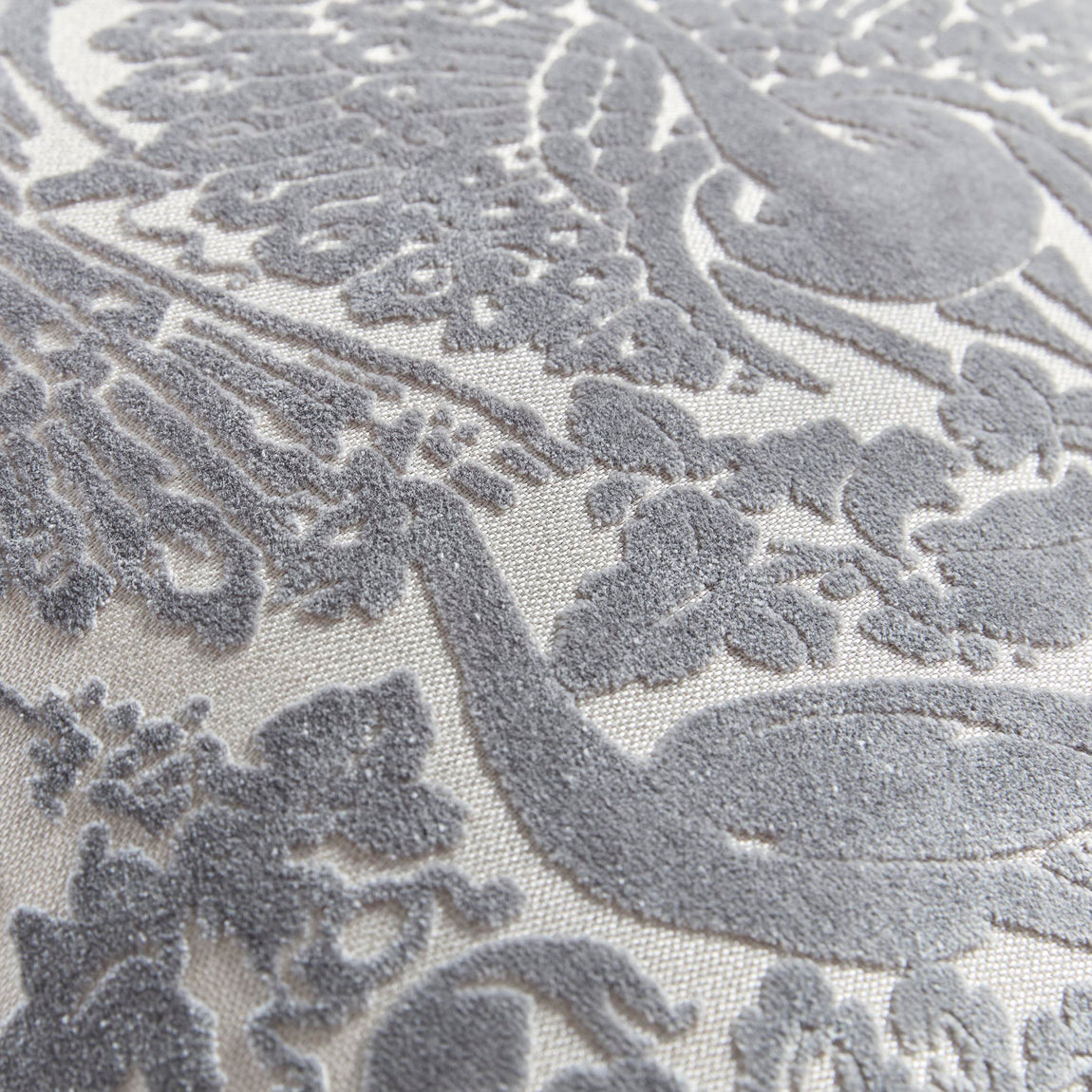 Laura Ashley Peacock Damask 50cm x 50cm Filled Cushion Steel