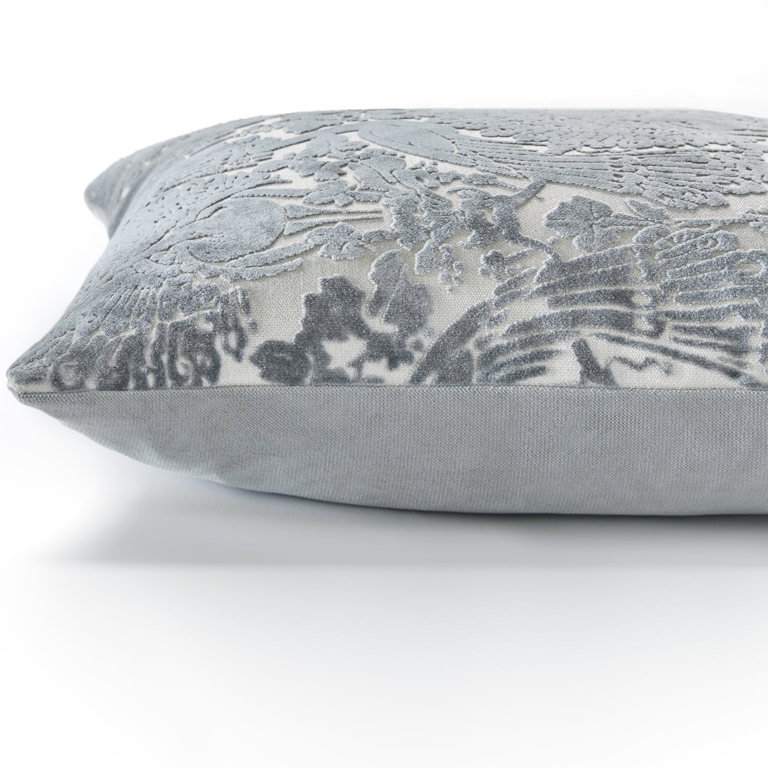 Laura Ashley Peacock Damask 50cm x 50cm Filled Cushion Steel