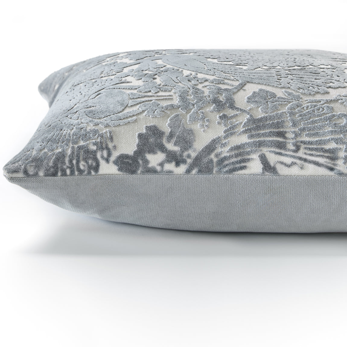 Laura Ashley Peacock Damask 50cm x 50cm Filled Cushion Steel