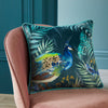 Soiree Peacock Jungle Filled Cushion 43cm x 43cm Teal