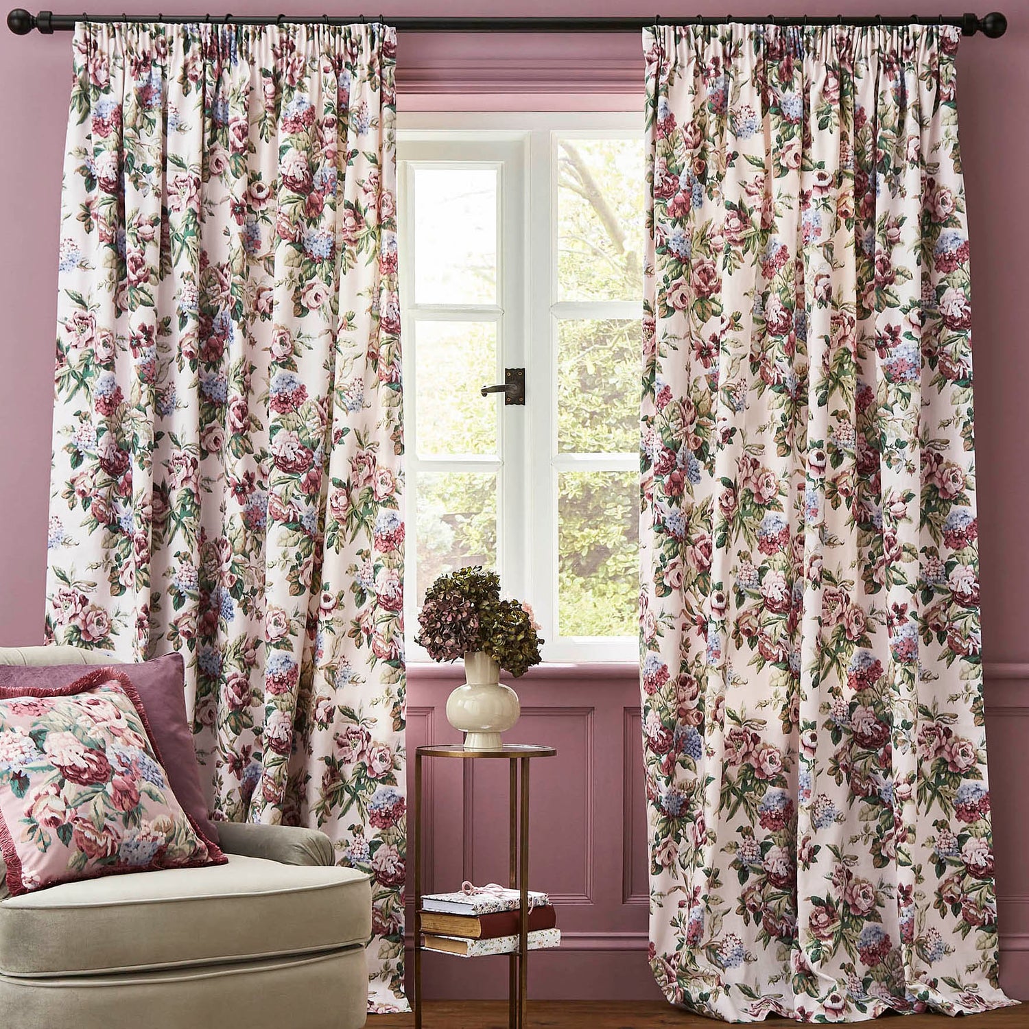 Laura Ashley Pembrey Ready Made Curtains Hazelnut