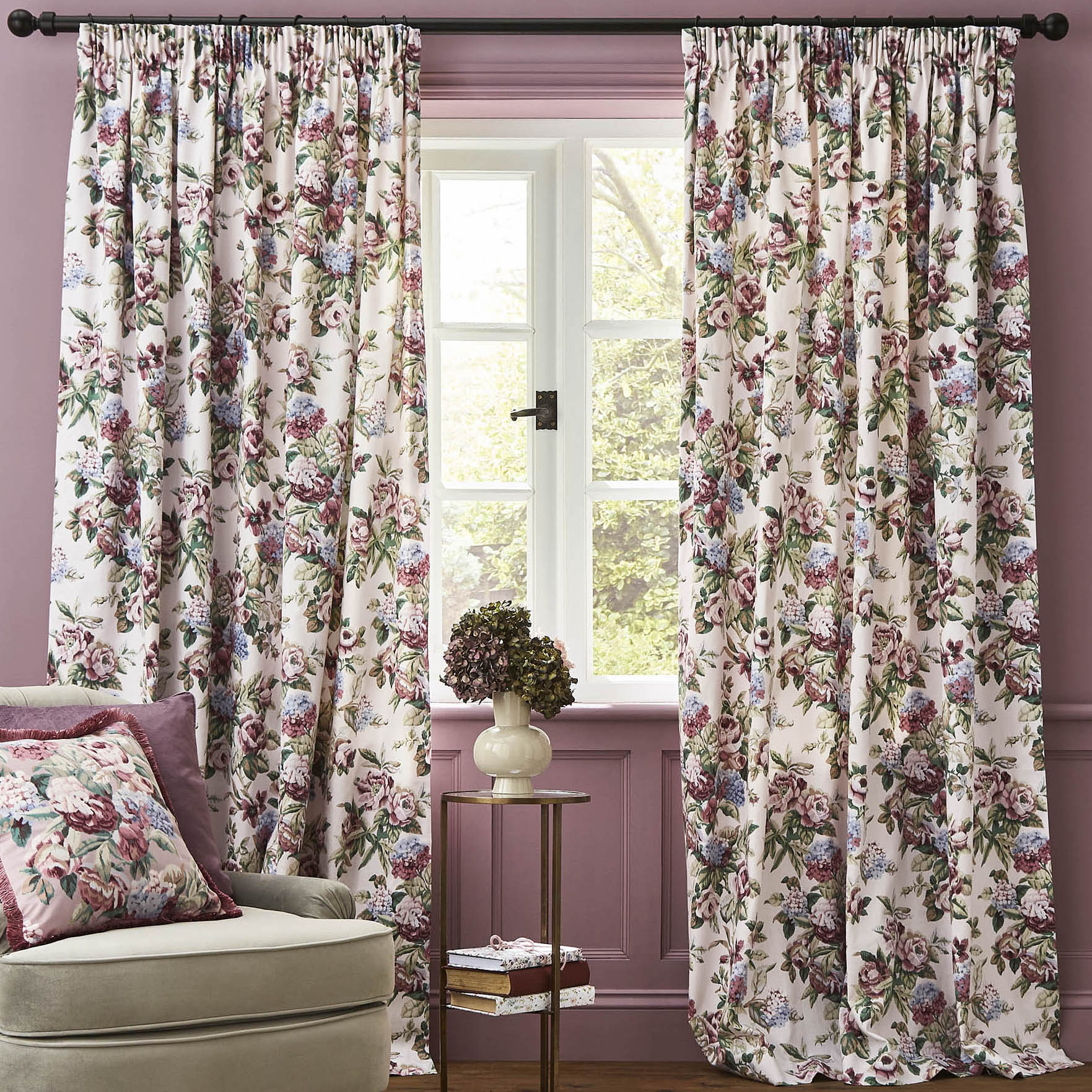 Laura Ashley Pembrey Ready Made Curtains Hazelnut