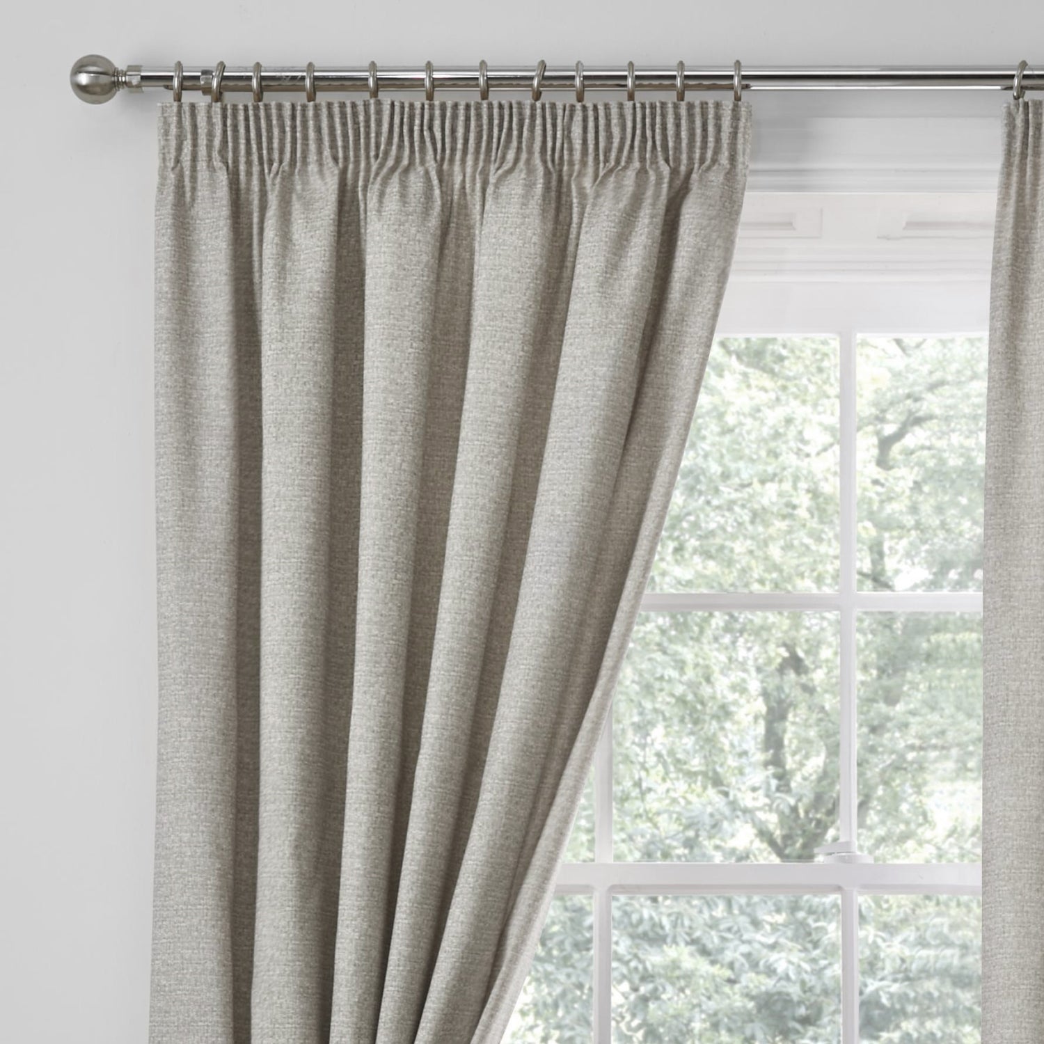 Dreams & Drapes Pembrey Thermal Ready Made Pencil Pleat Curtains Natural